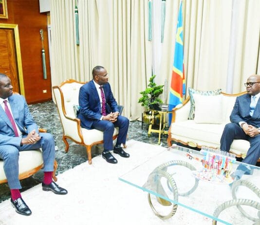 Coopération financière : Yvon Sana Bangui reçu par Félix-Antoine Tshisekedi à Kinshasa